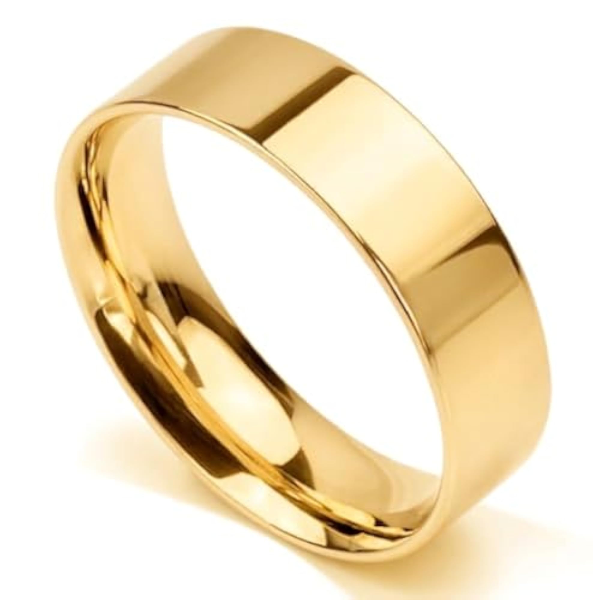 Men's Solid Stainless Steel Classic Ring, Size 19